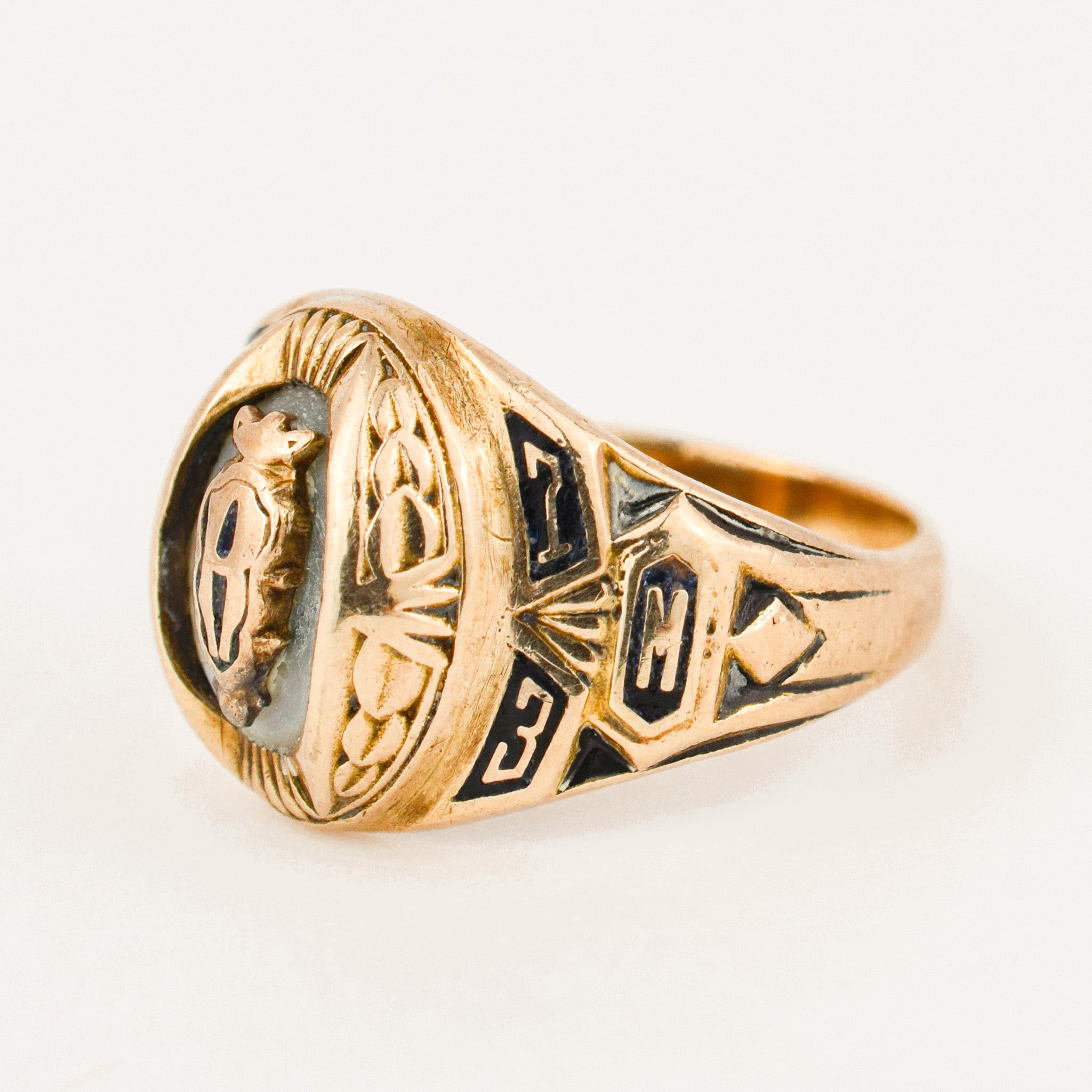vintage 'R' Jostens 1973 school ring