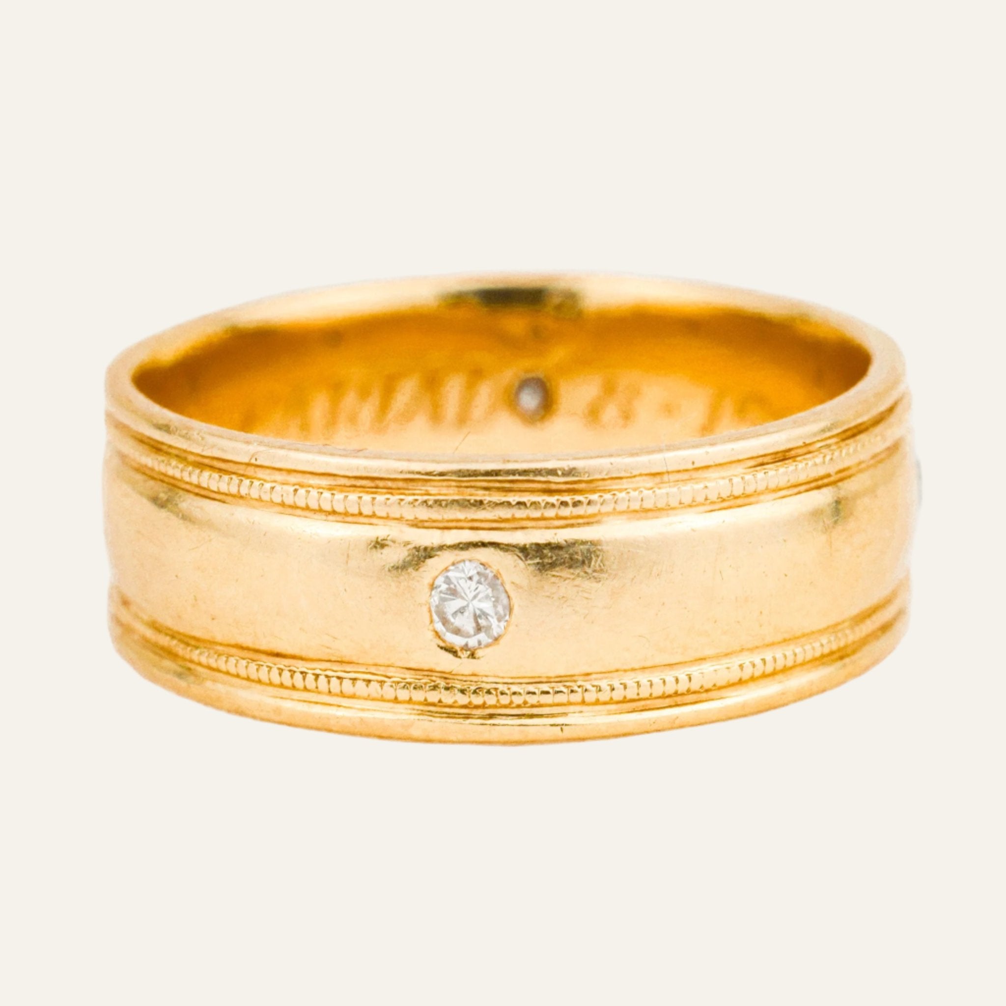 7.1 mm Gold Band with Diamonds