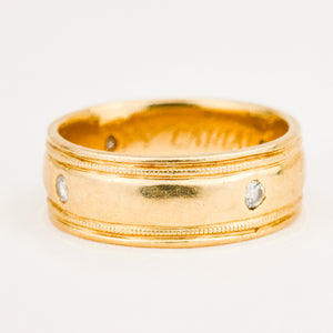 7.1 mm Gold Band with Diamonds