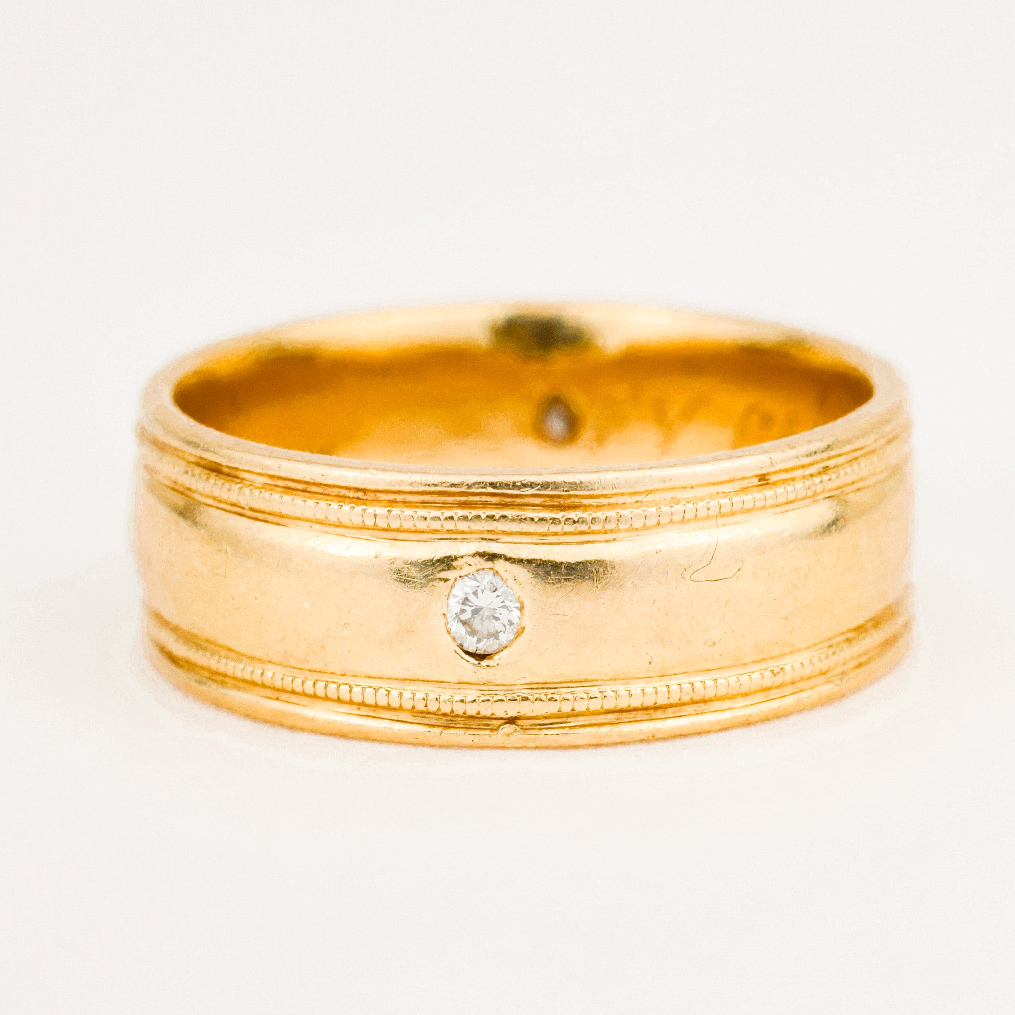 7.1 mm Gold Band with Diamonds