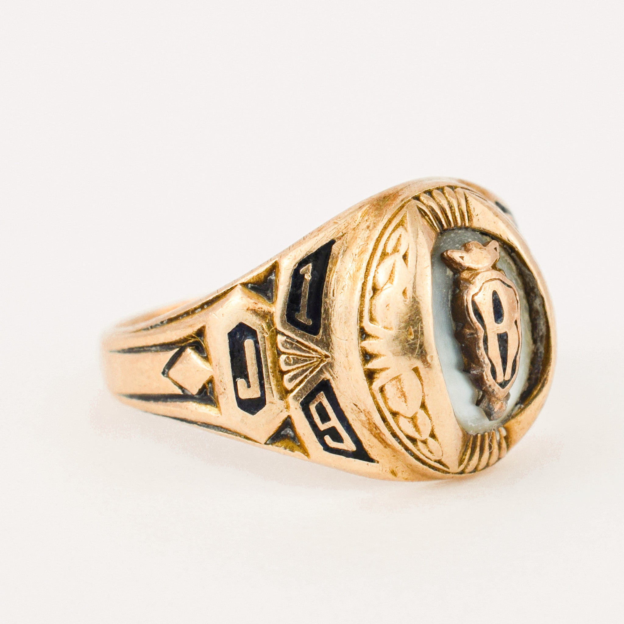 vintage 'R' Jostens 1973 school ring