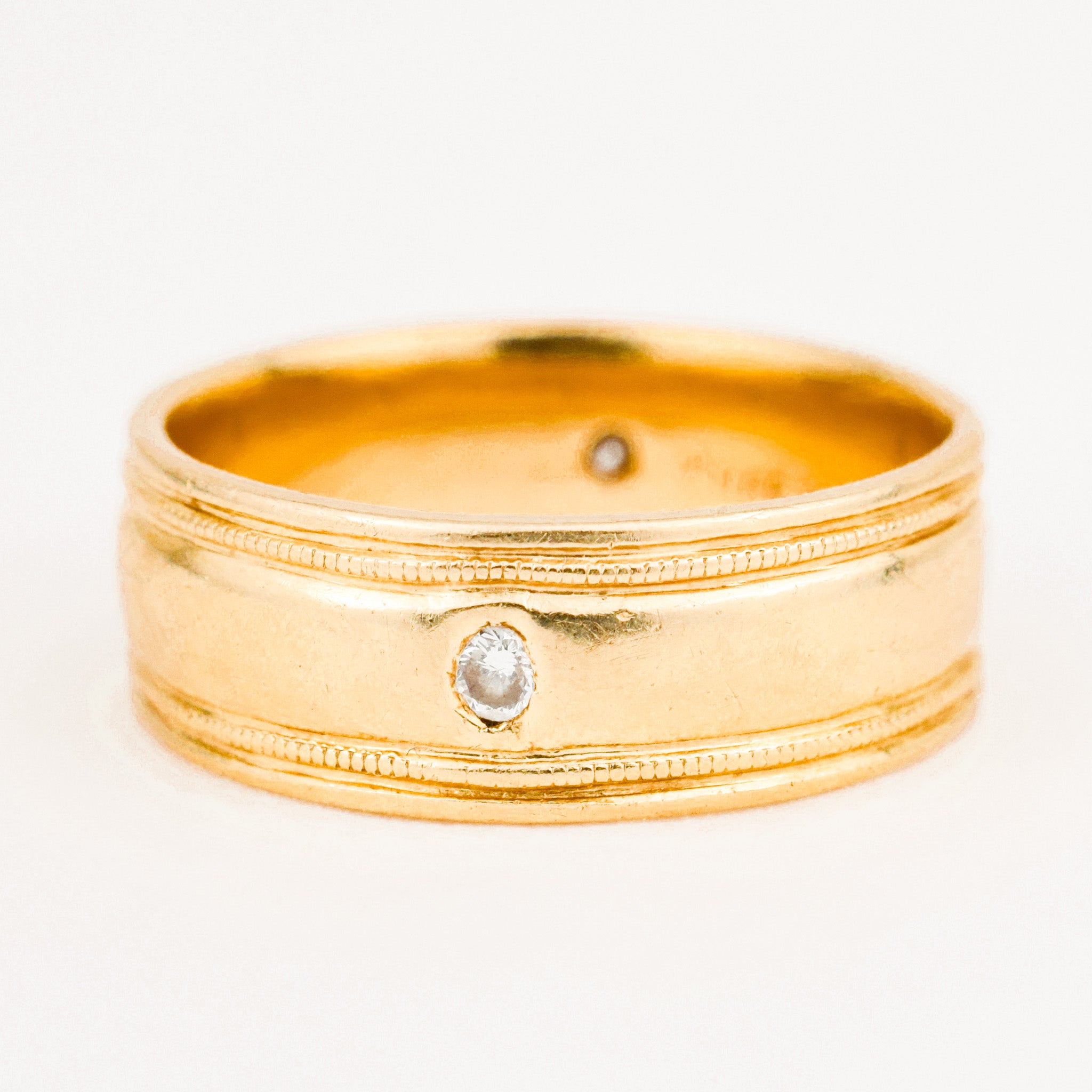 7.1 mm Gold Band with Diamonds