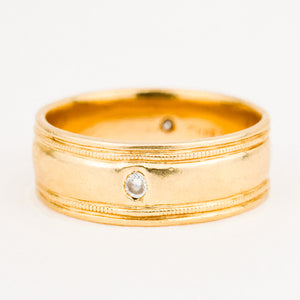 7.1 mm Gold Band with Diamonds