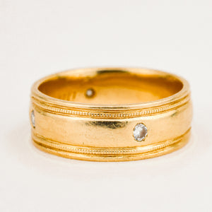 7.1 mm Gold Band with Diamonds