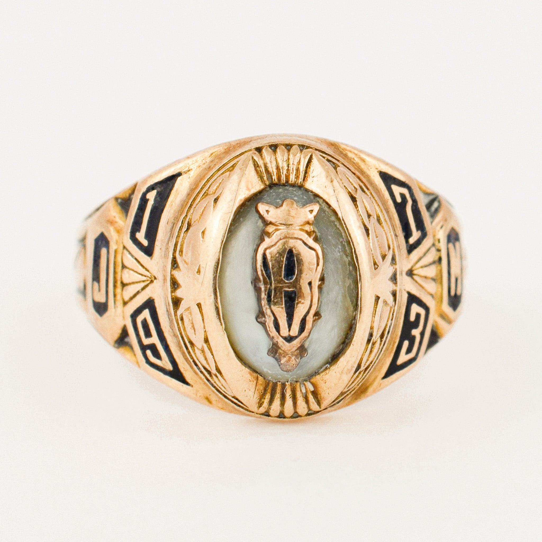 vintage 'R' Jostens 1973 school ring