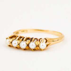 vintage Claw Set 5 Pearl Ring