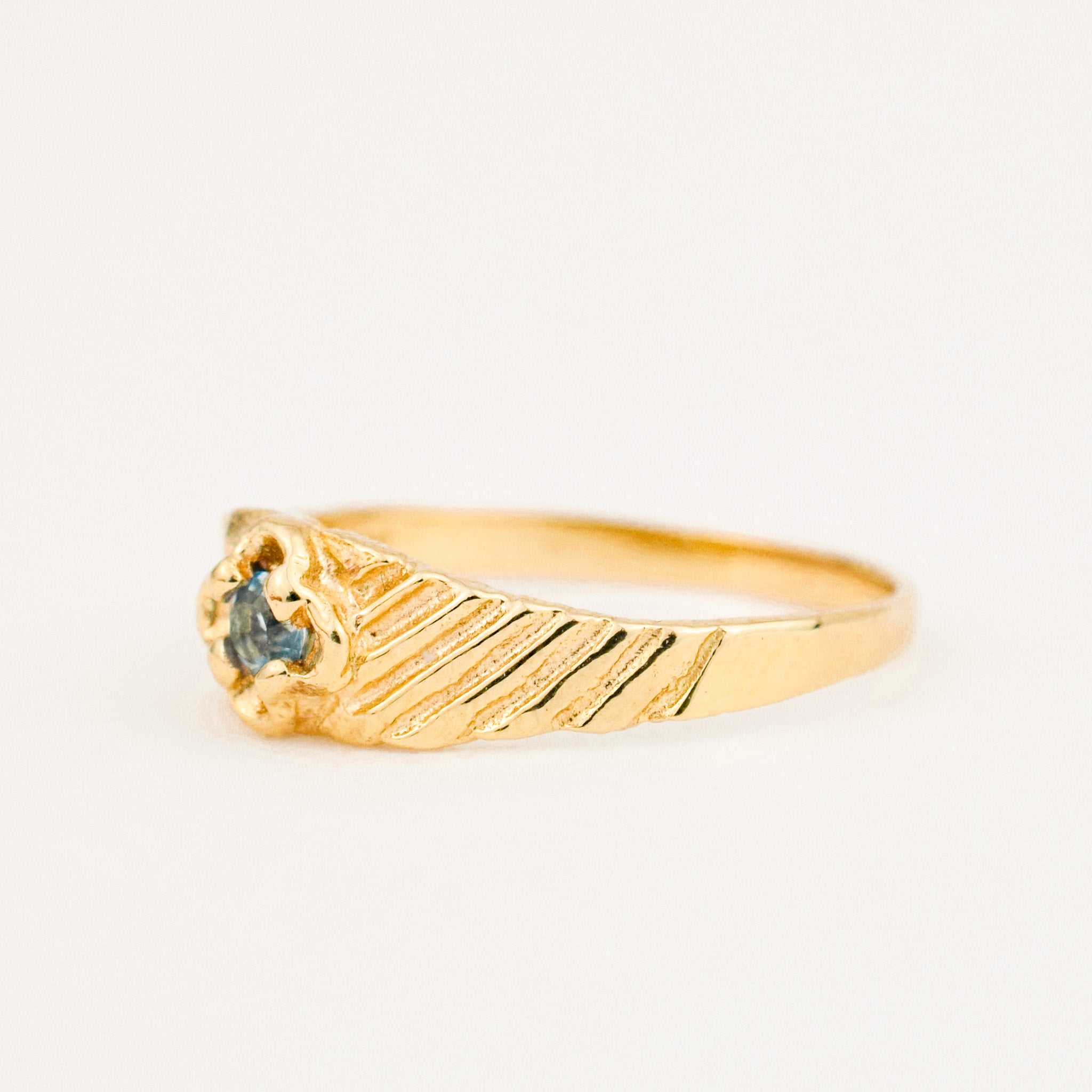 vintage Dainty Aquamarine Ring