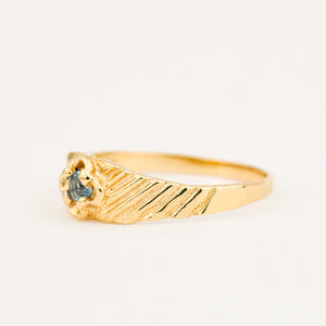 vintage Dainty Aquamarine Ring