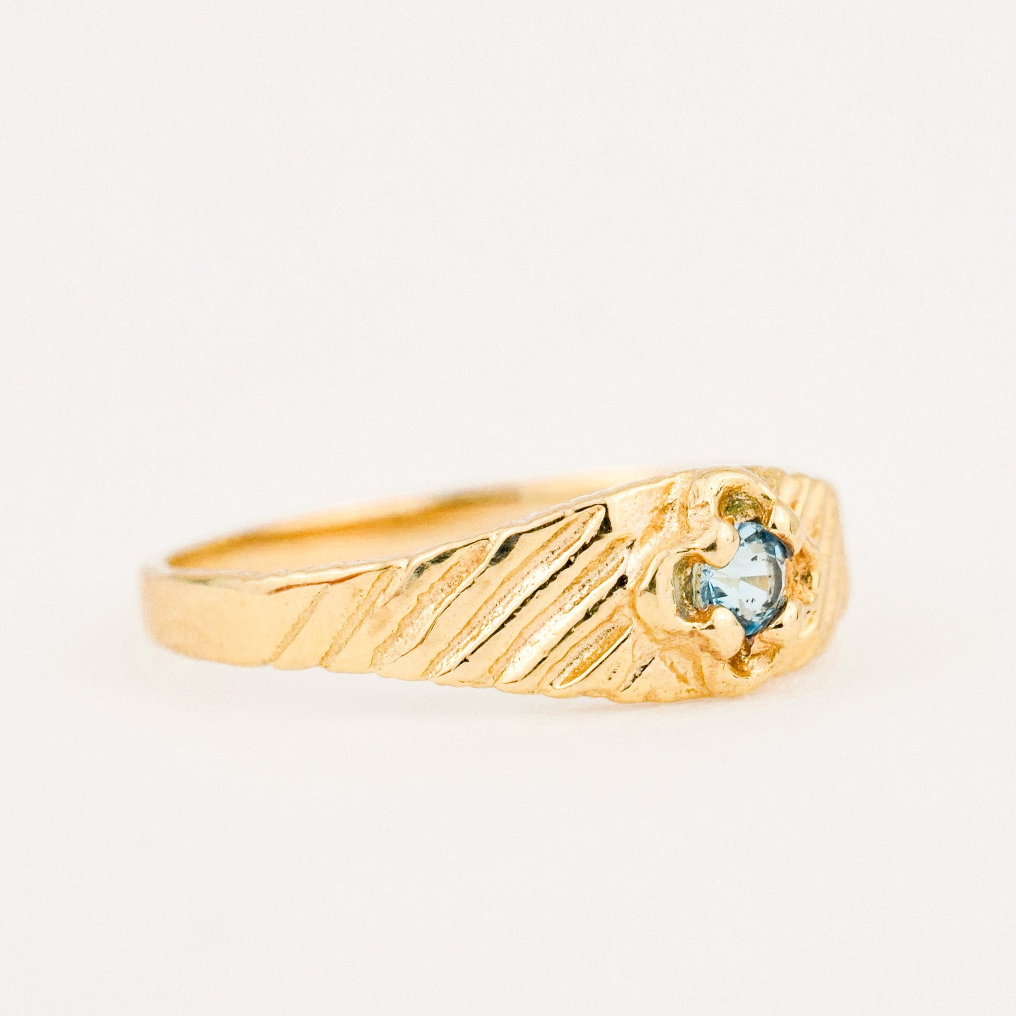 vintage Dainty Aquamarine Ring