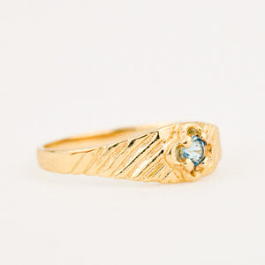 vintage Dainty Aquamarine Ring