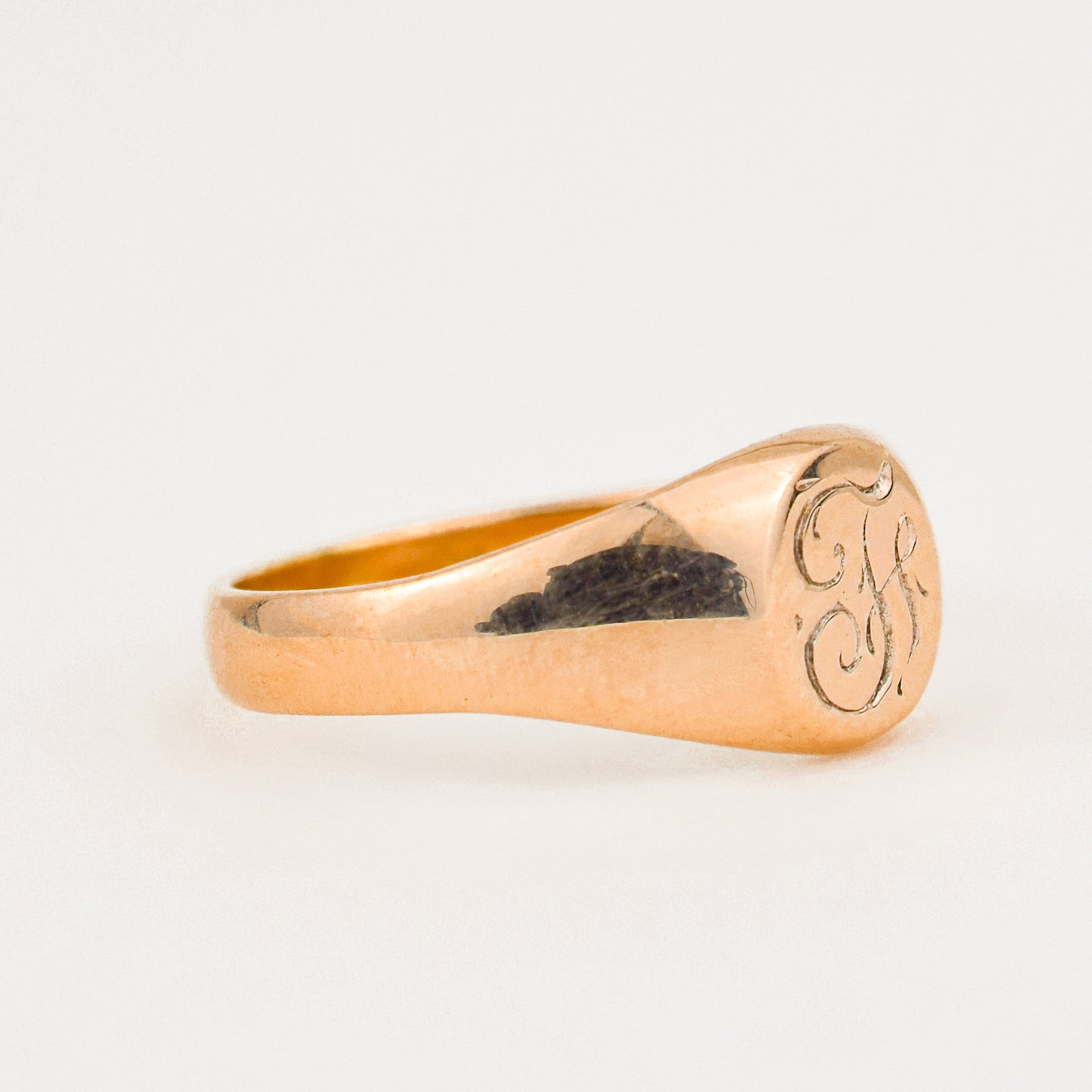 'F' Signet Ring