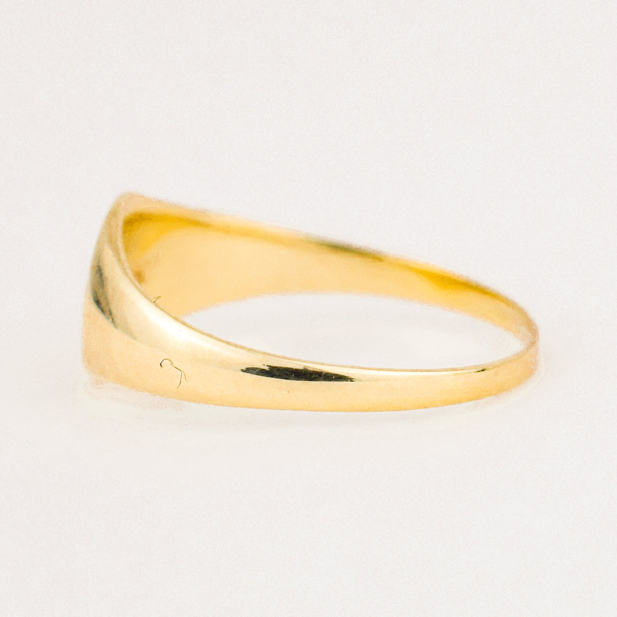 Faint 'C' Signet Pinkie Ring