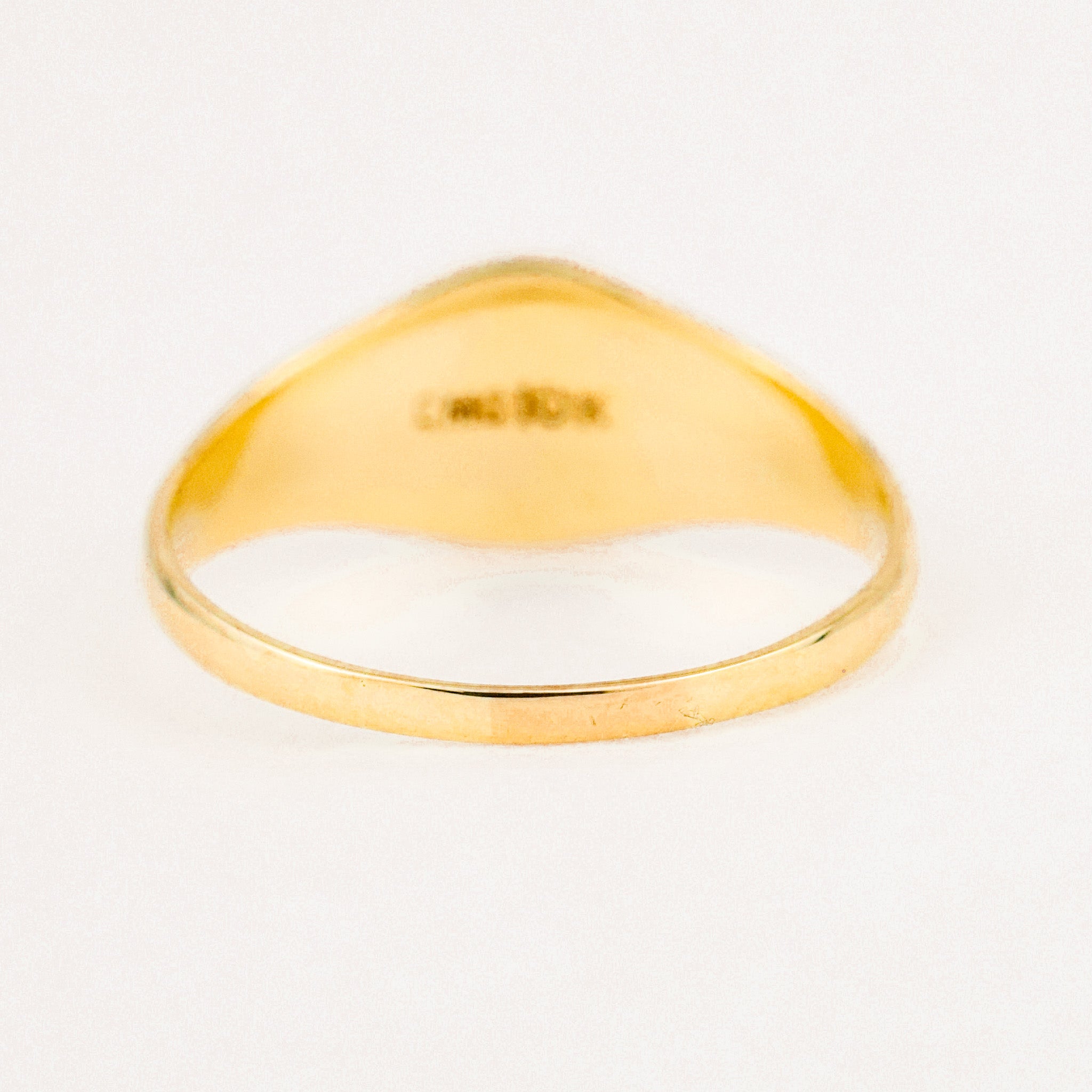 Faint 'C' Signet Pinkie Ring