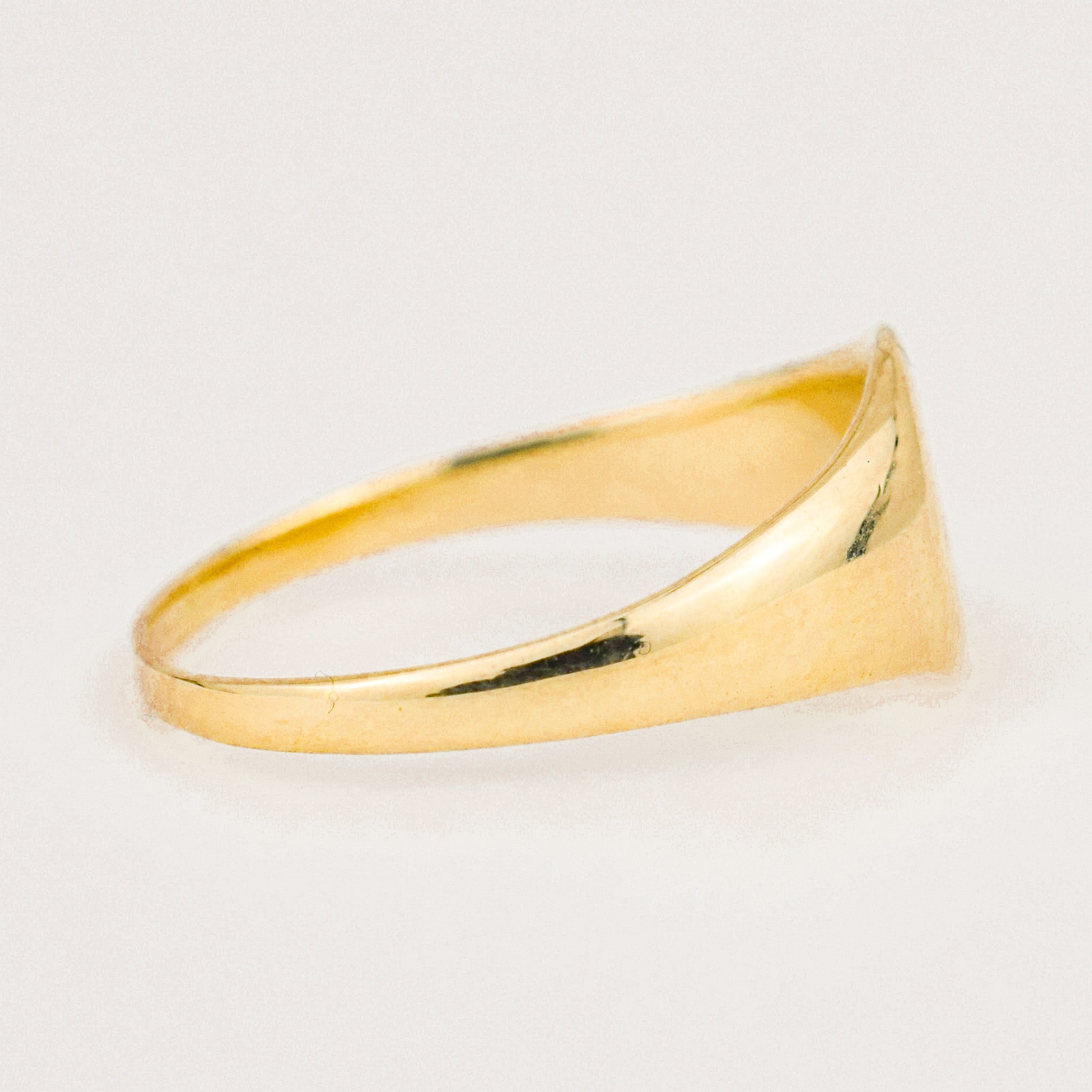 Faint 'C' Signet Pinkie Ring