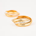 vintage 22.2mm Twisted Two-Tone Rope Hoops