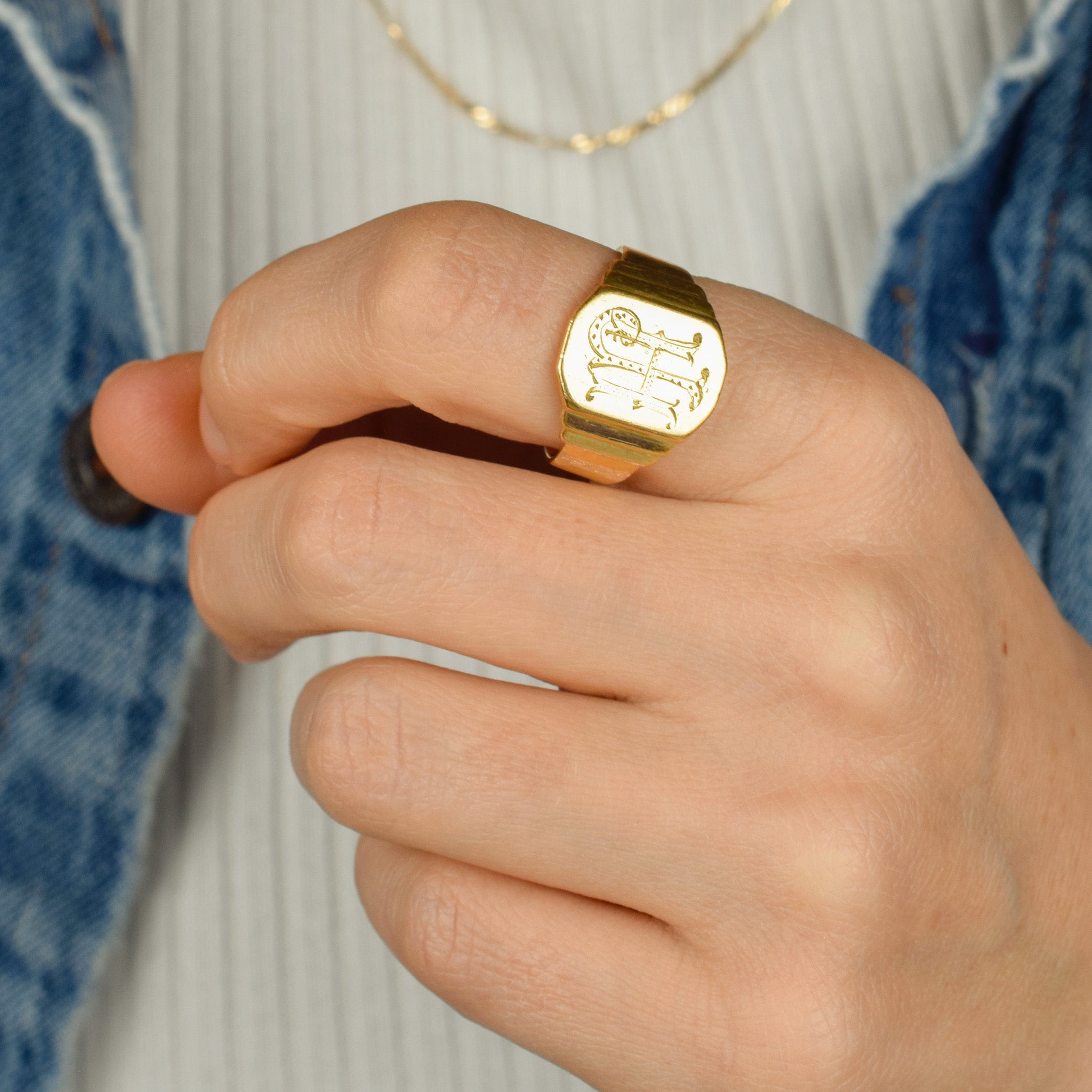 'HP' Signet Ring