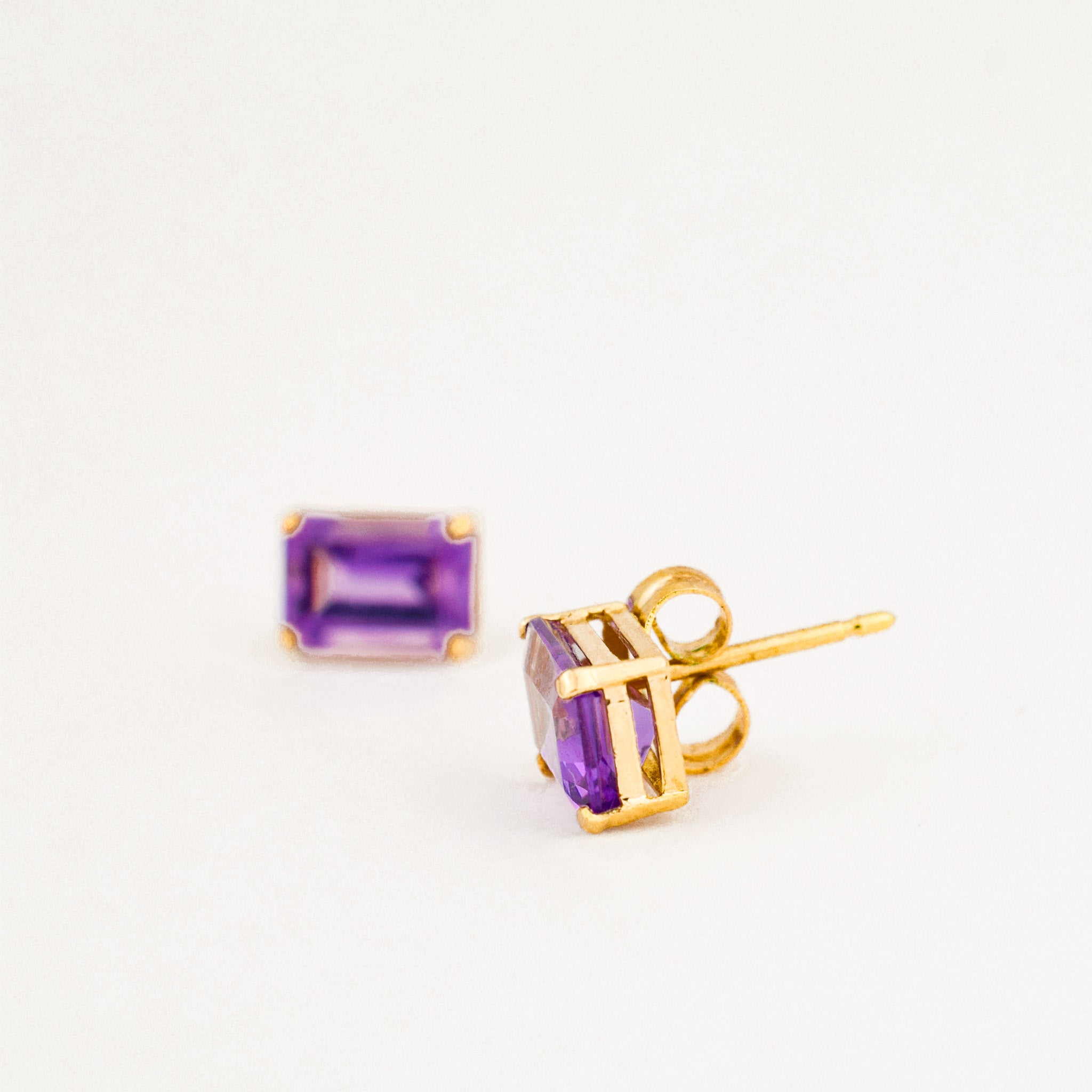 Amethyst Stud Earrings