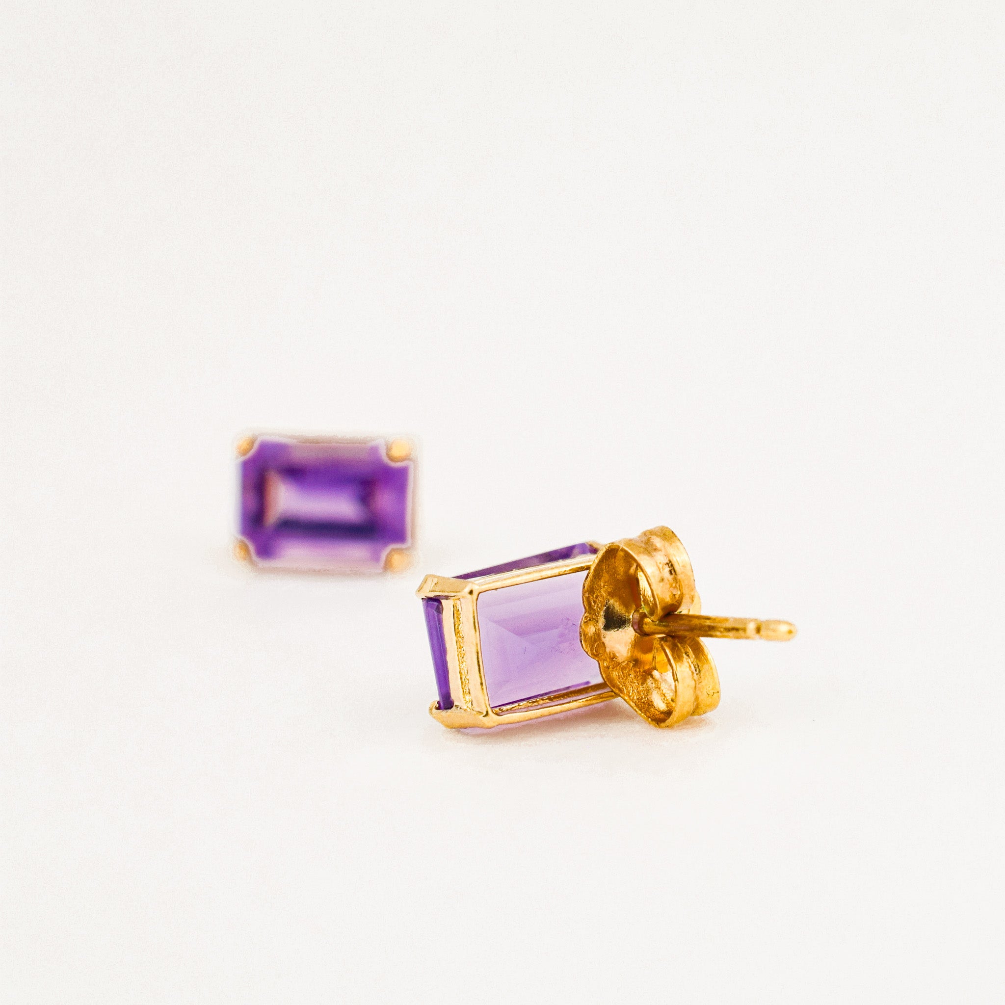 Amethyst Stud Earrings