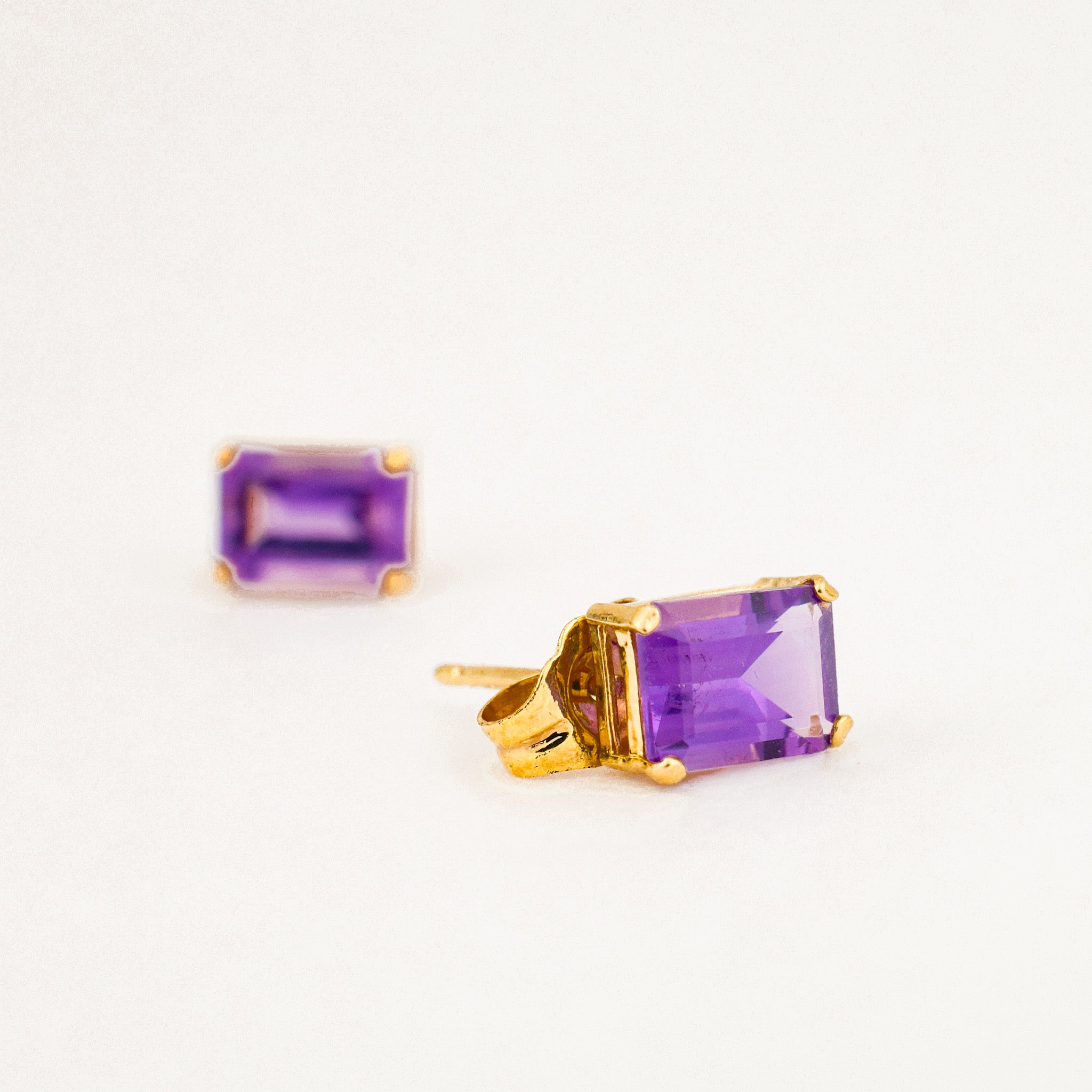 Amethyst Stud Earrings