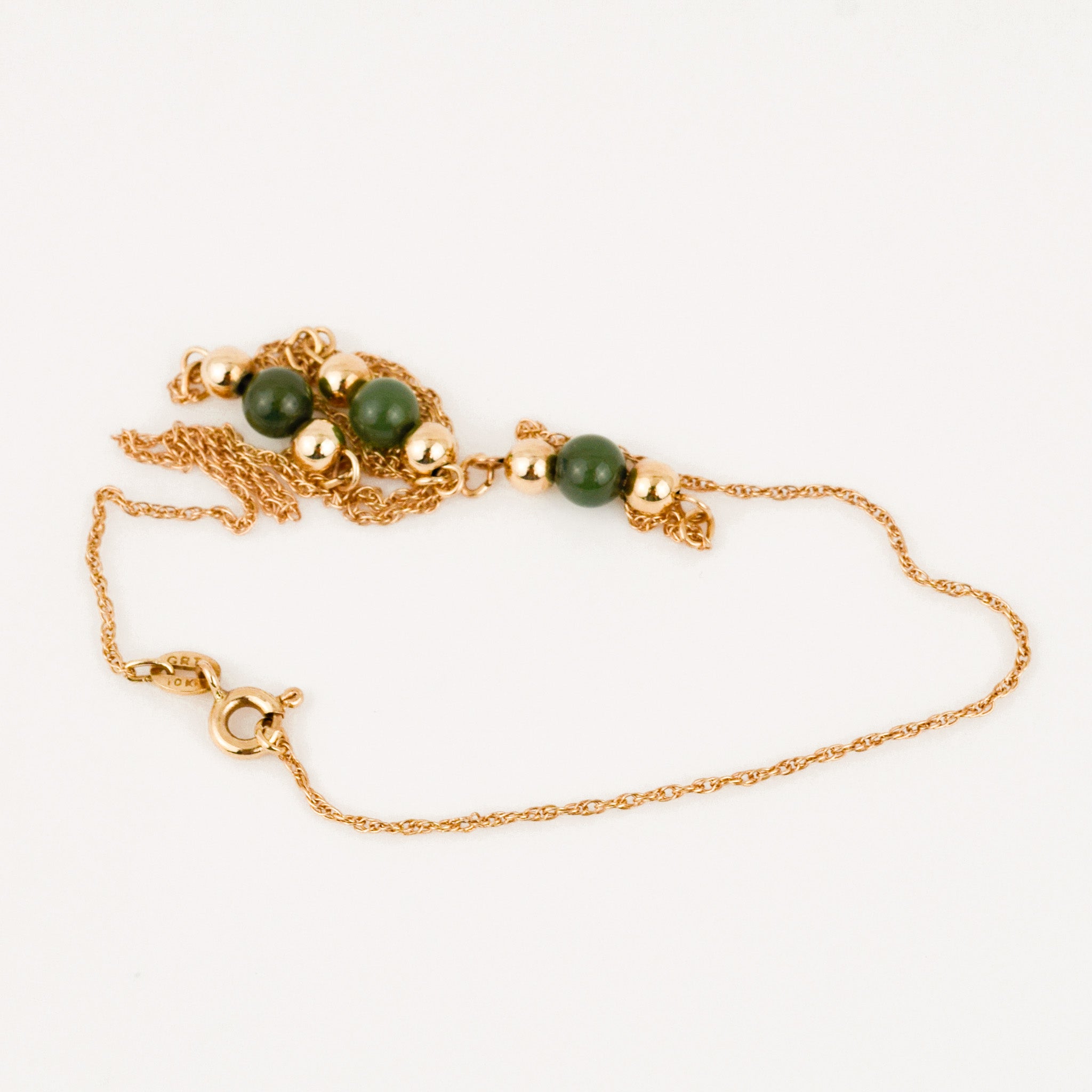 vintage 16.75" Jade Necklace