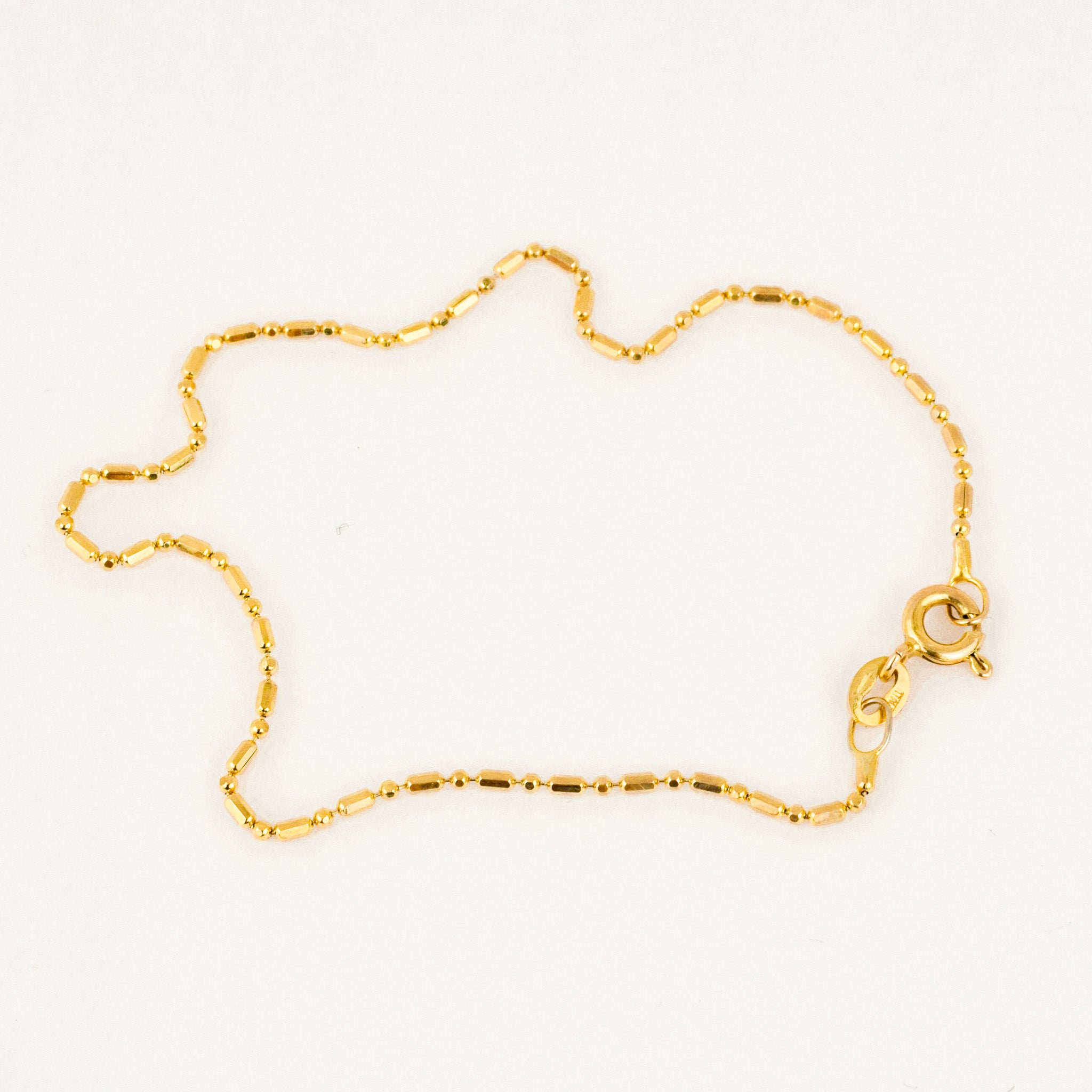 7.5" Bead and Bar Link Chain Bracelet