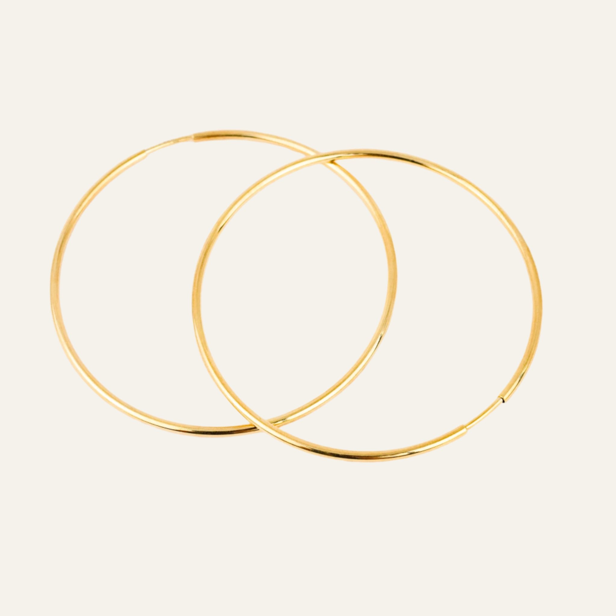 52 mm Gold Hoop Earrings