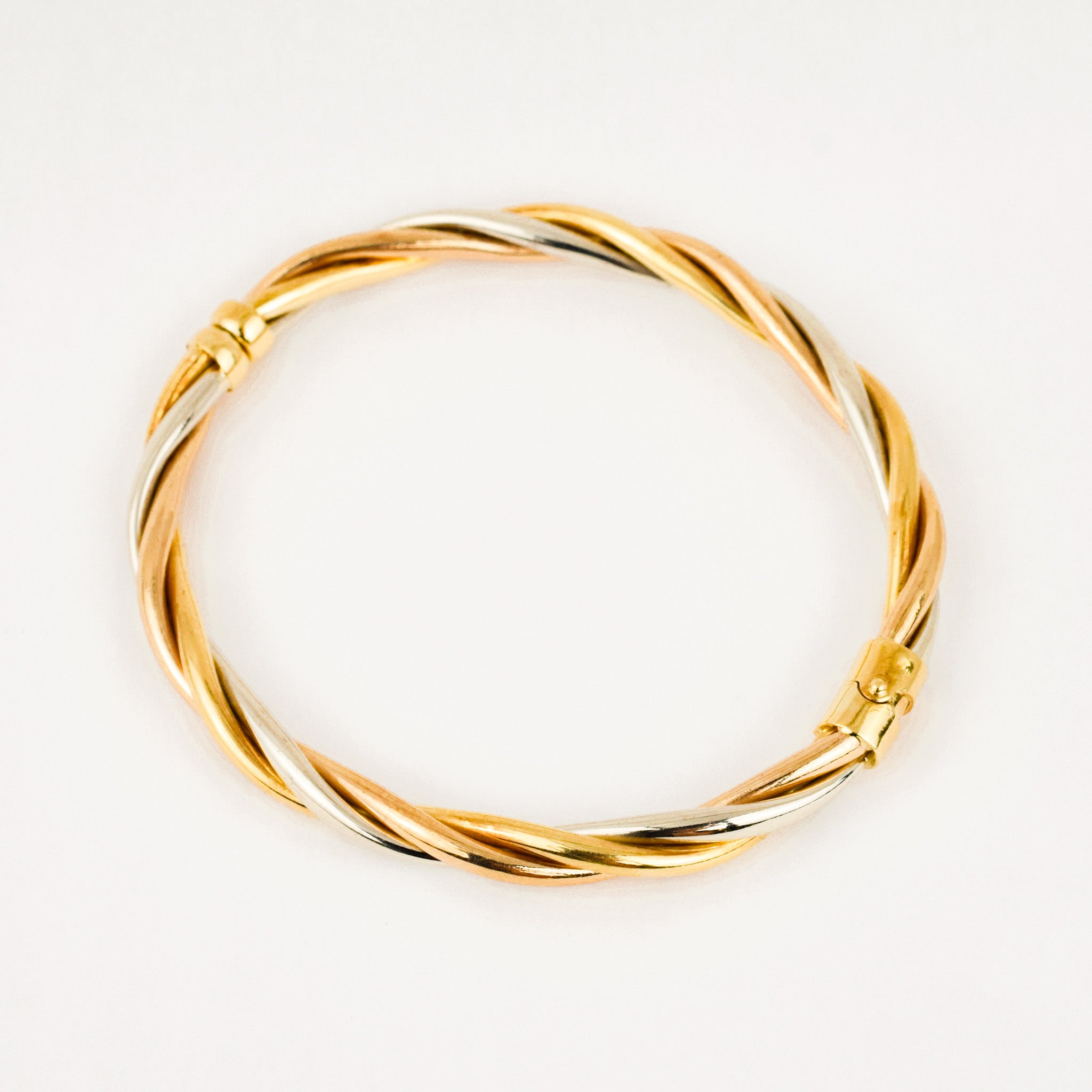 Tri-tone Twisted Bangle