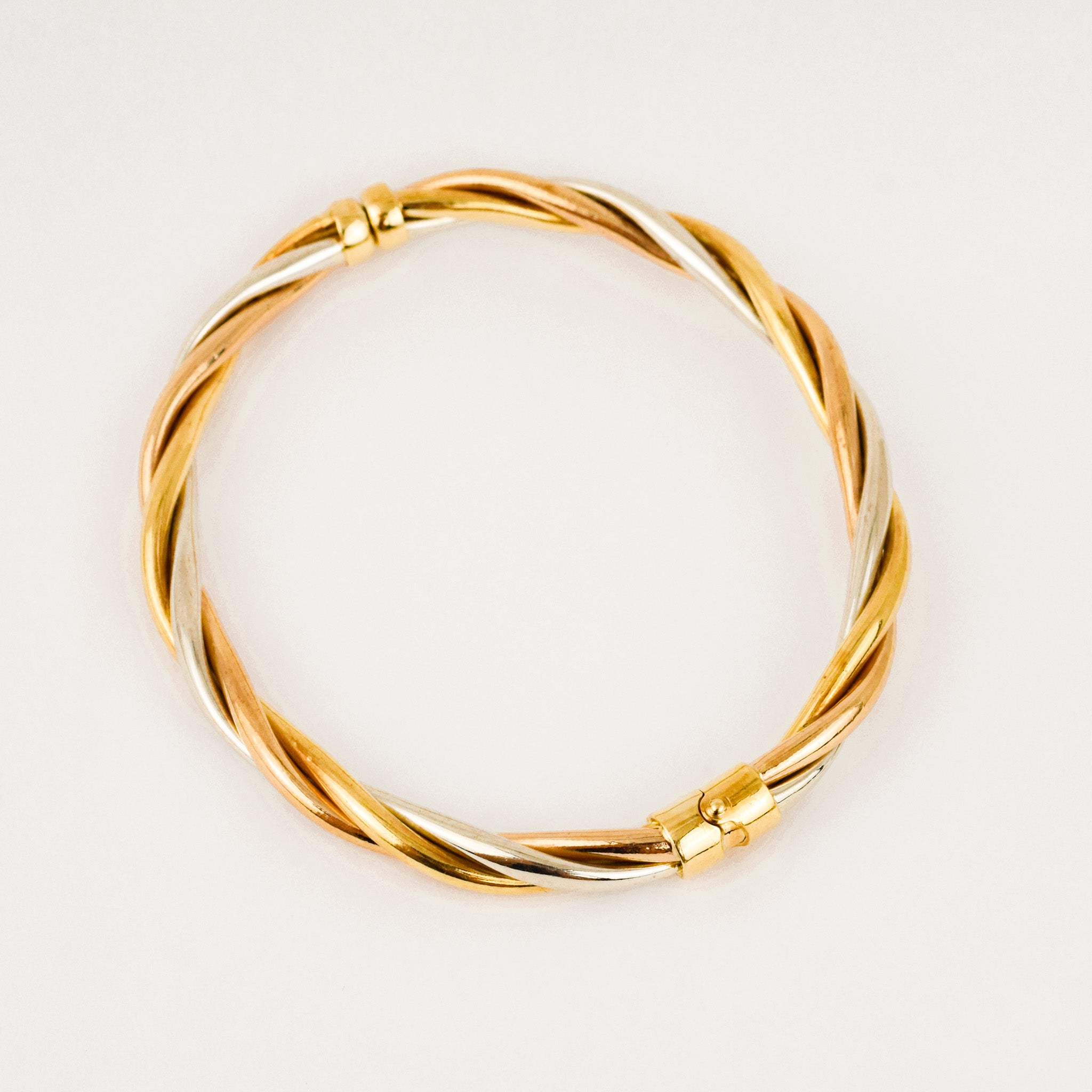 Tri-tone Twisted Bangle