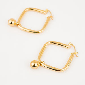 vintage 31.8mm Rhombus Hoops with Ball Detail