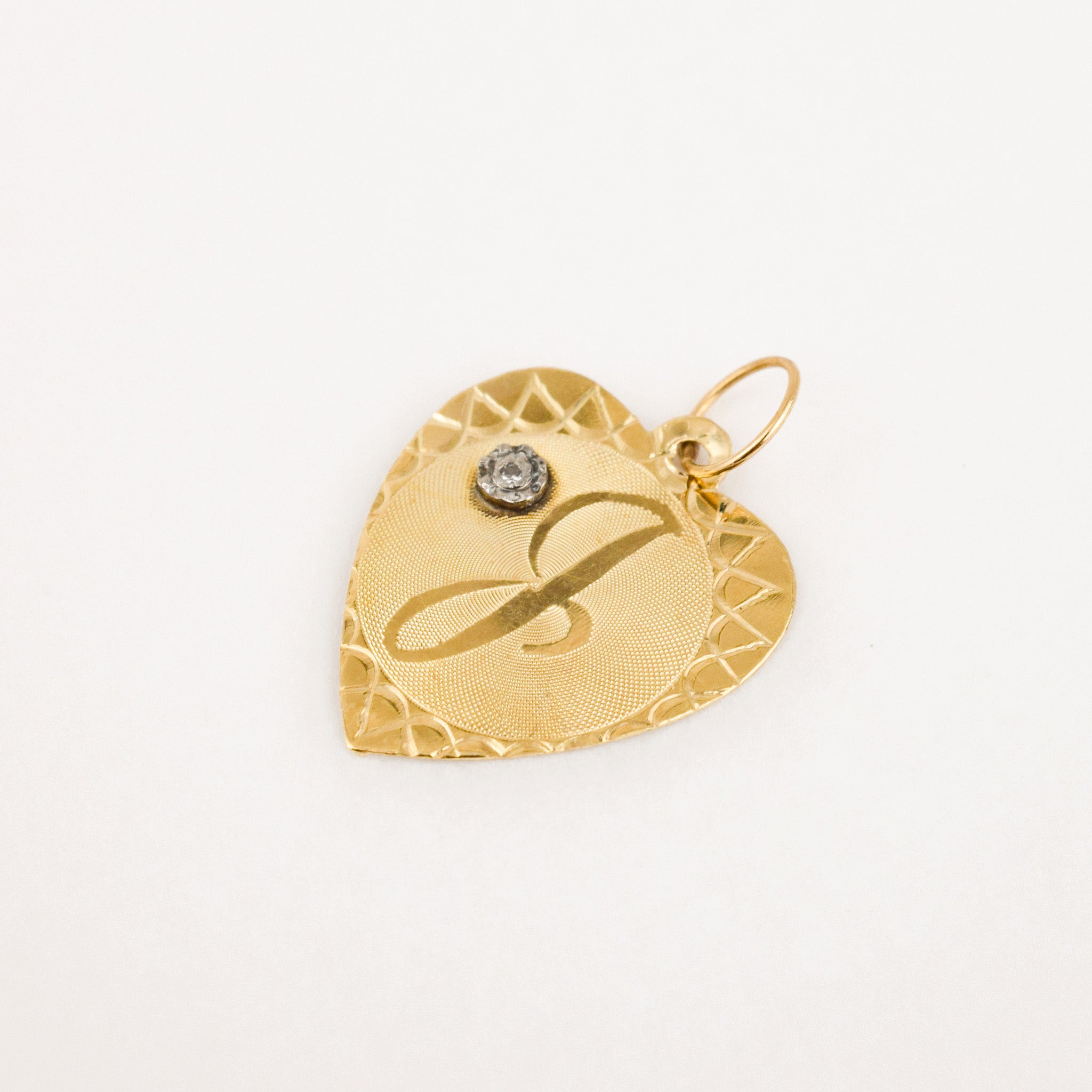 'J' Heart Pendant