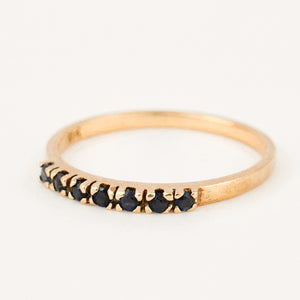 Dainty Sapphire Gold Band