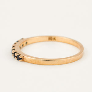 Dainty Sapphire Gold Band