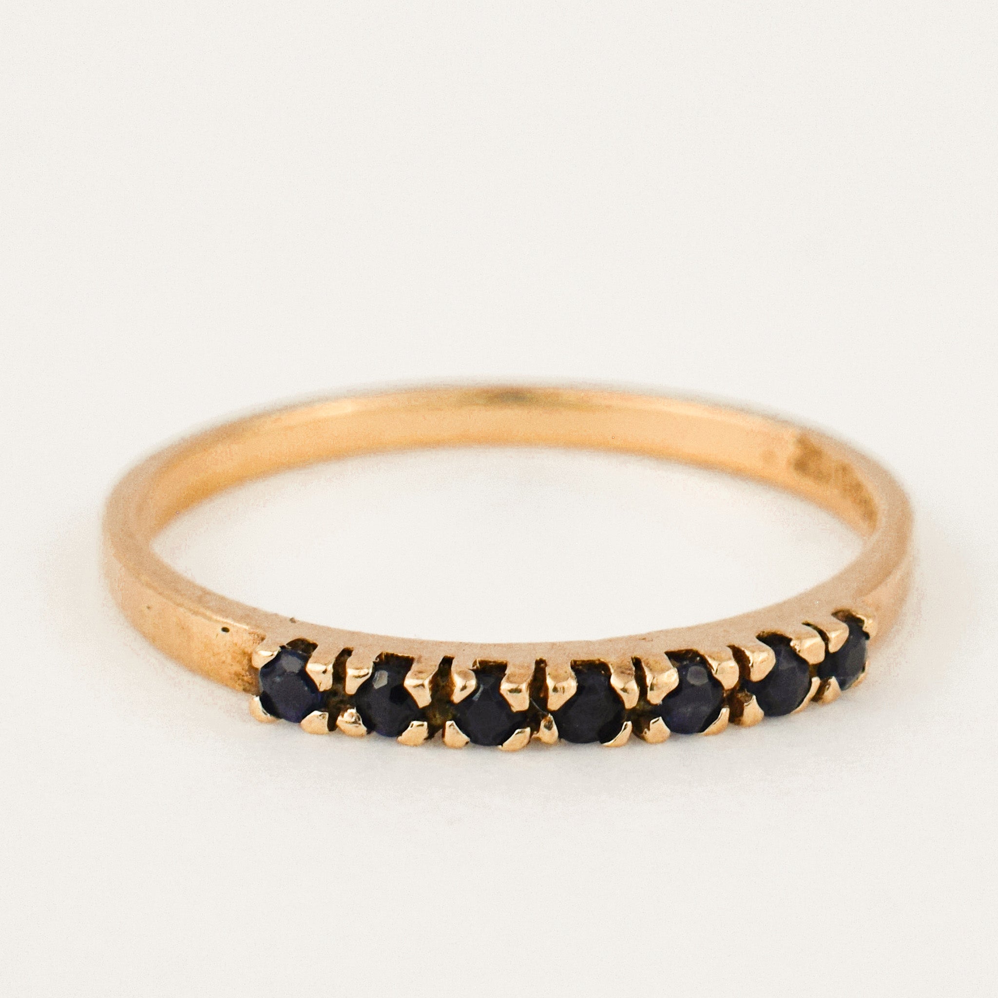 Dainty Sapphire Gold Band