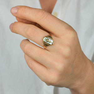 'S' Mother Of Pearl Class Ring