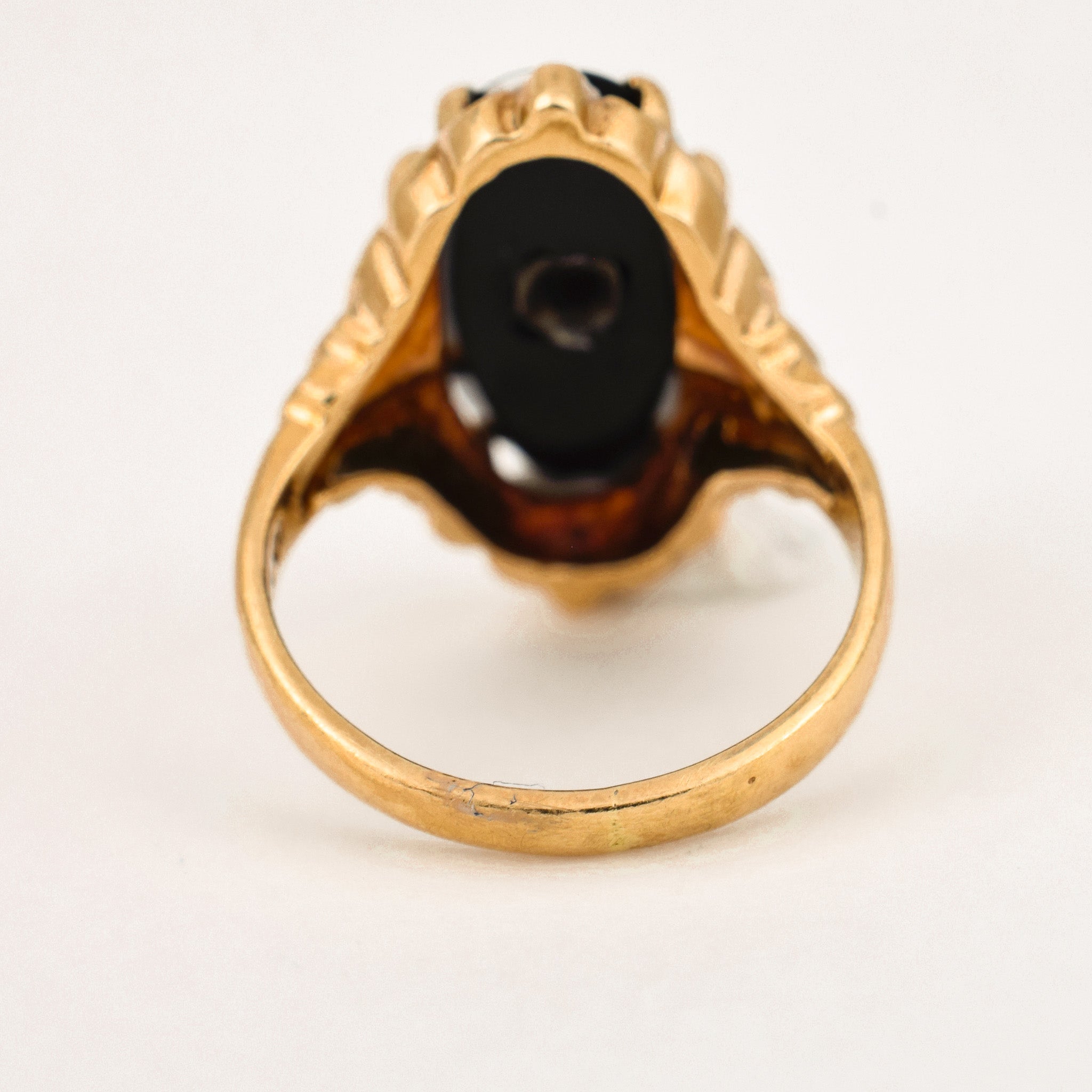 vintage Onyx and Diamond Ring