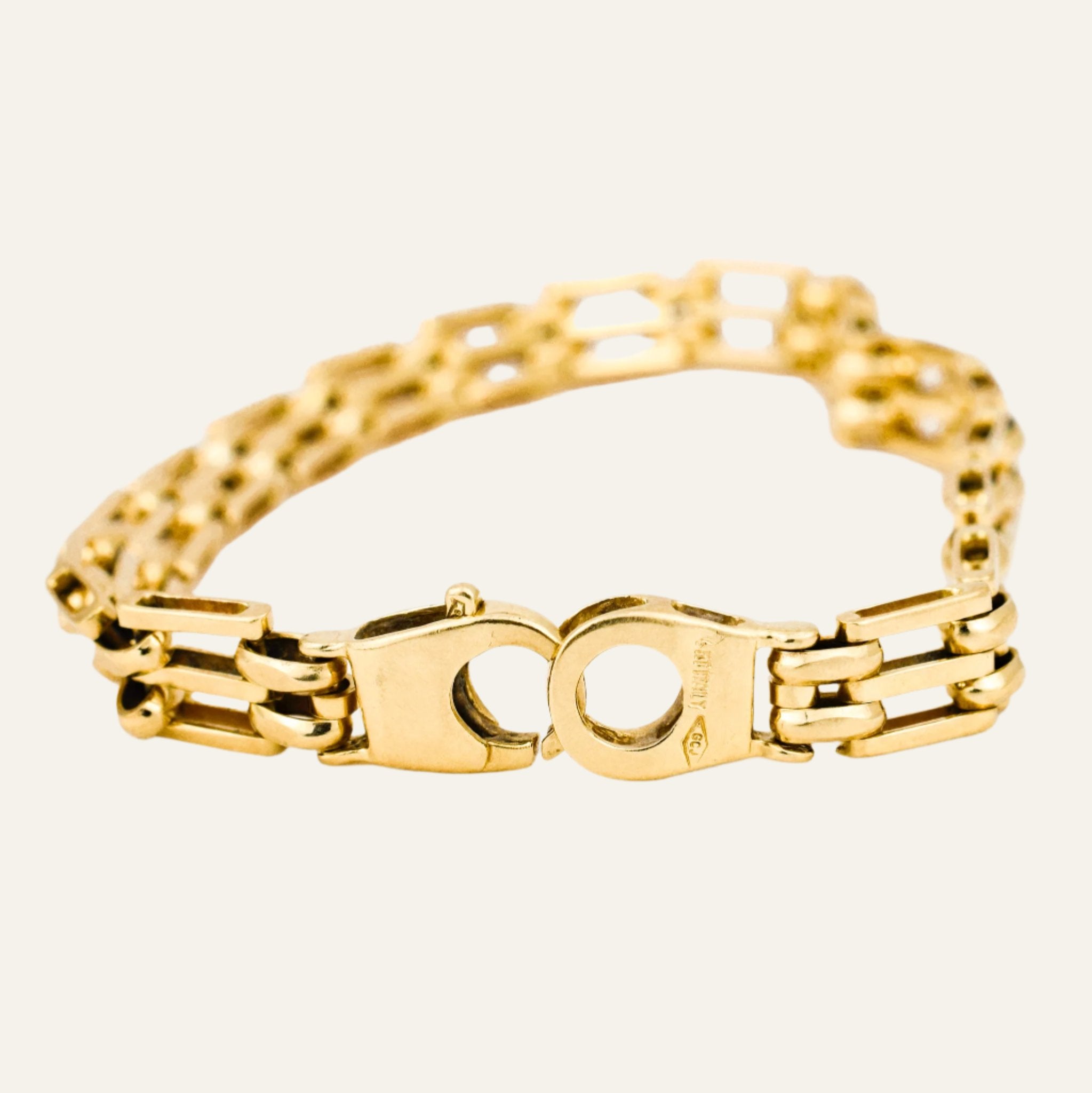 
Vintage 14k 7.25" Gate Link Bracelet