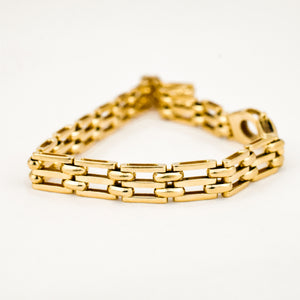 Vintage 14k 7.25" Gate Link Bracelet