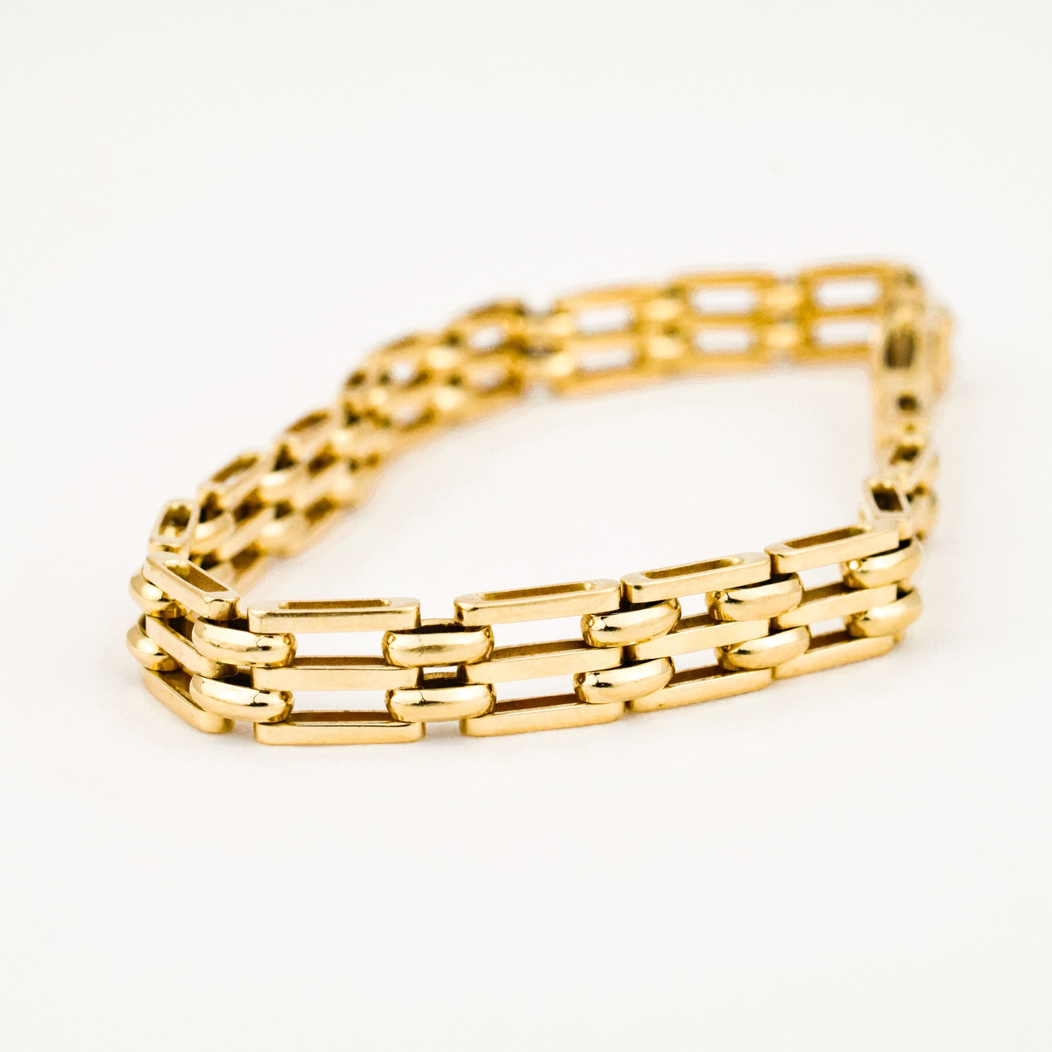 Vintage 14k 7.25" Gate Link Bracelet