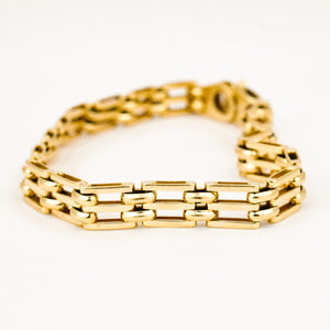 Vintage 14k 7.25" Gate Link Bracelet