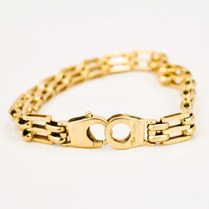 Vintage 14k 7.25" Gate Link Bracelet