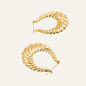 32mm Large Oval Twist Hoops