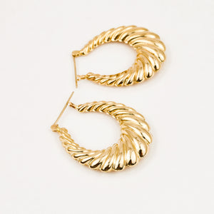 32mm Large Oval Twist Hoops