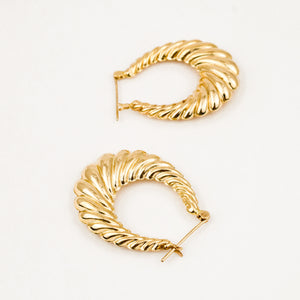 32mm Large Oval Twist Hoops