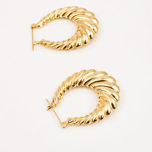 32mm Large Oval Twist Hoops