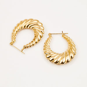 32mm Large Oval Twist Hoops