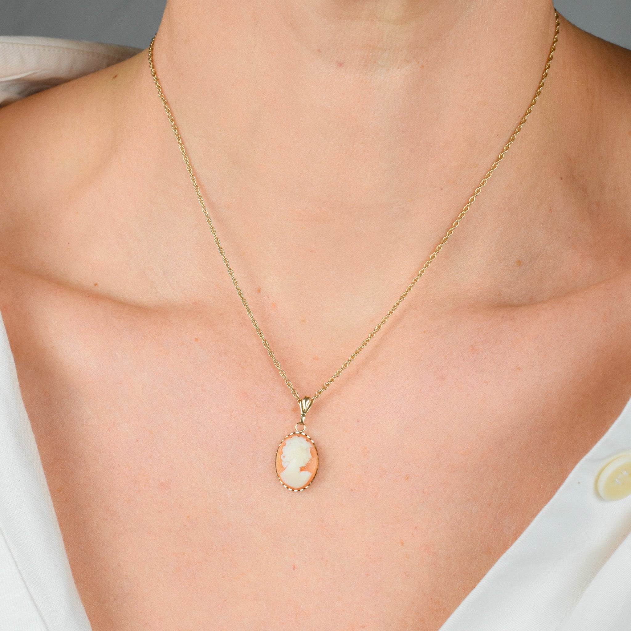 Classic Shell Cameo Pendant
