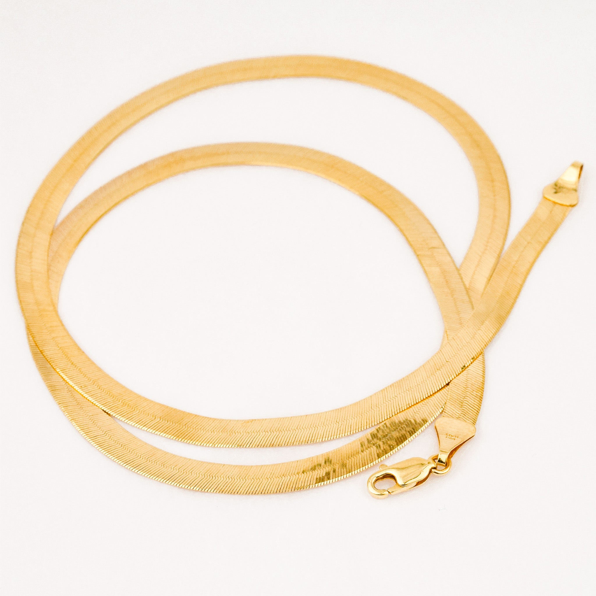 vintage 10k 20" Herringbone Necklace