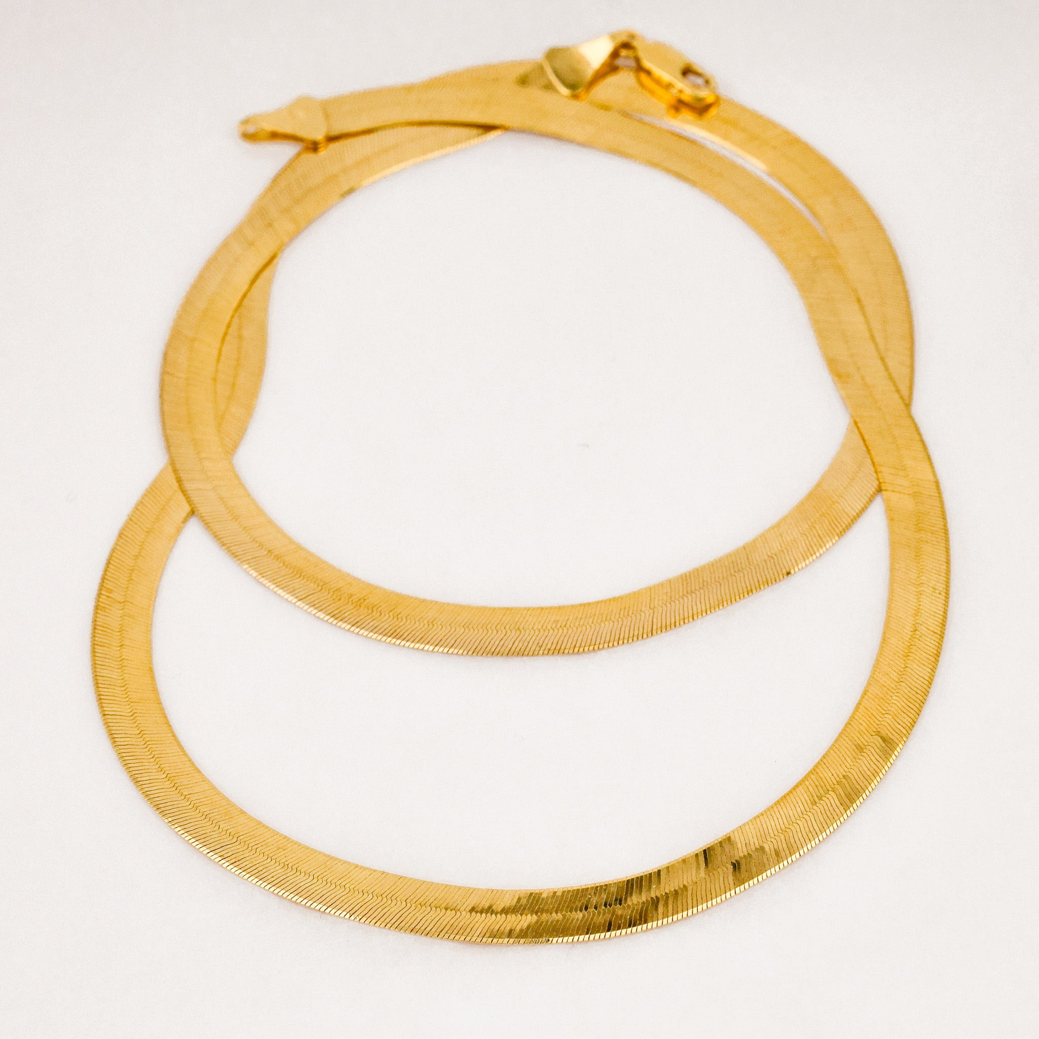 vintage 10k 20" Herringbone Necklace
