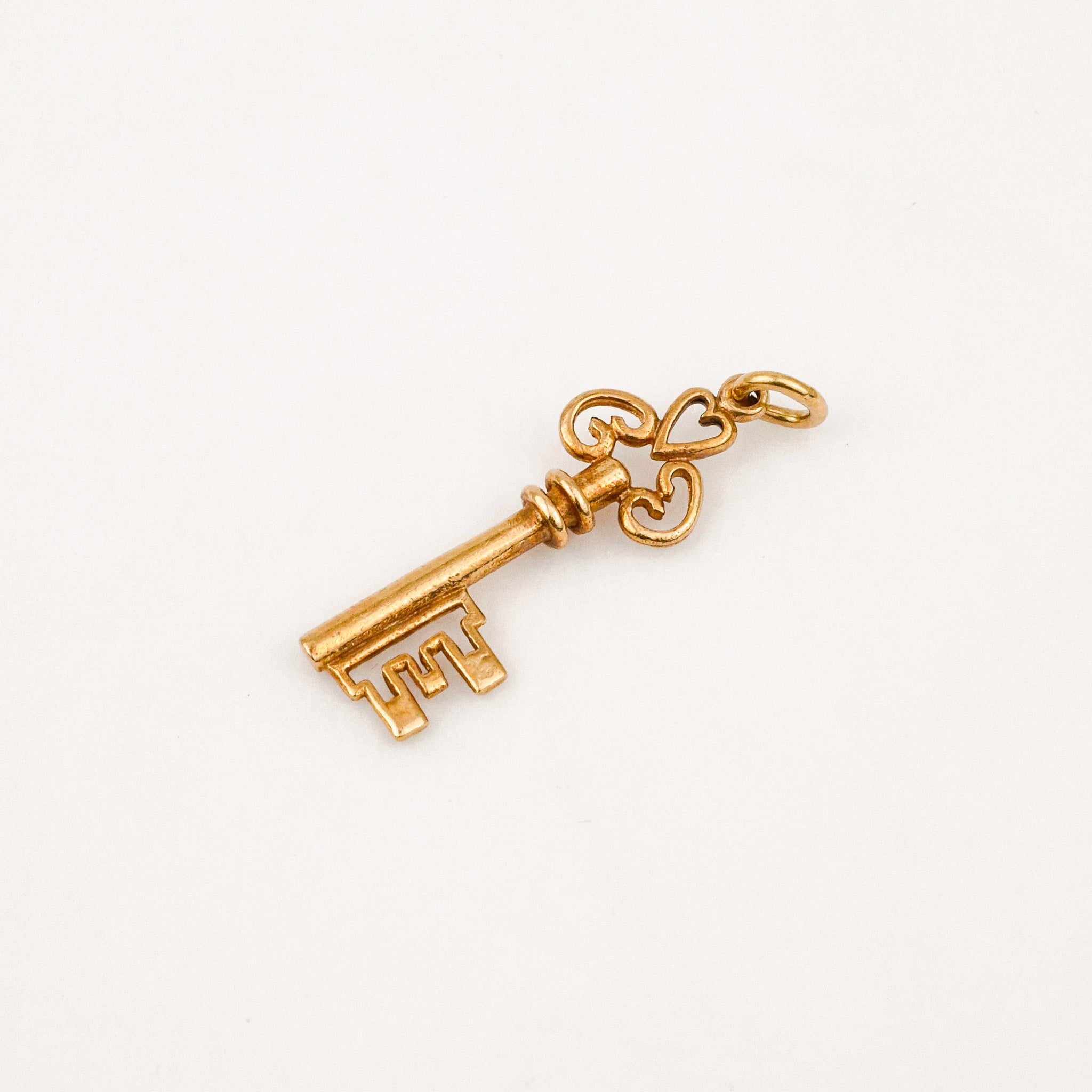 Vintage gold Ornate Key Charm
