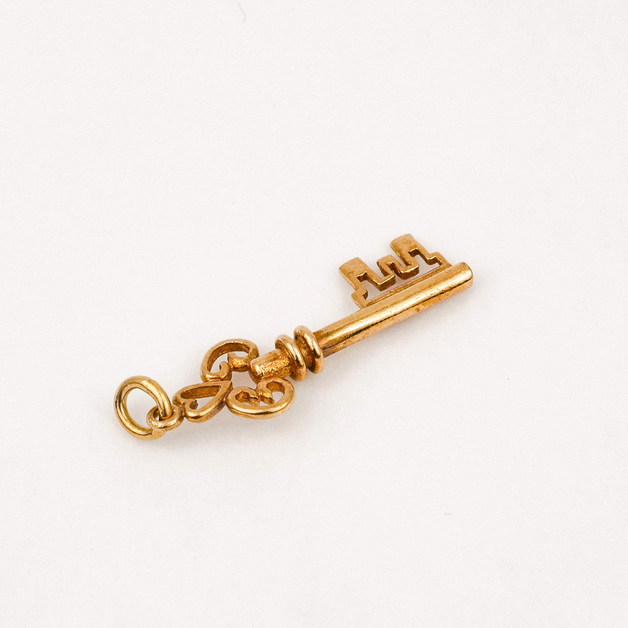 Vintage gold Ornate Key Charm